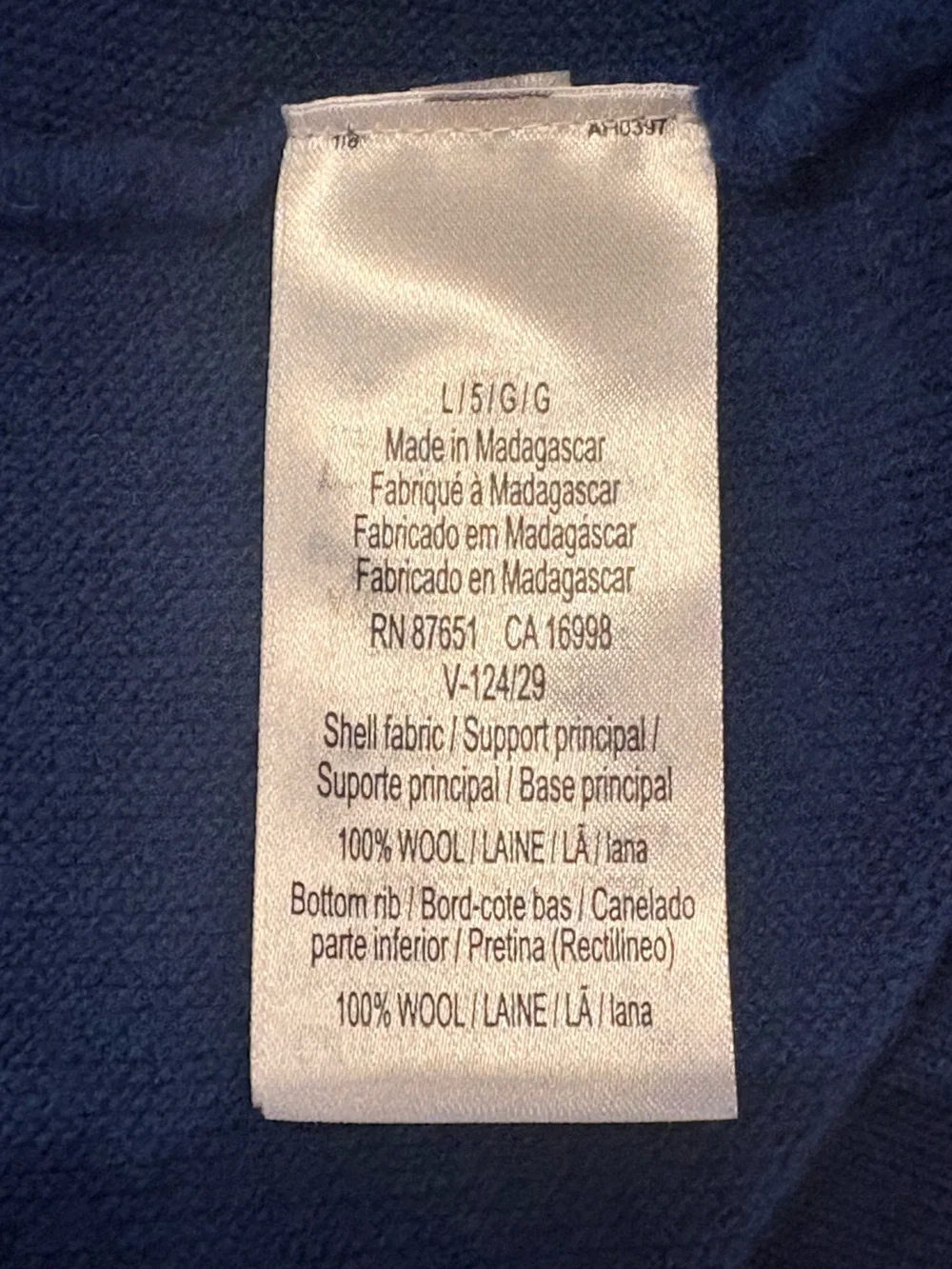 Lacoste Men's Navy Blue V-Neck Cardigan